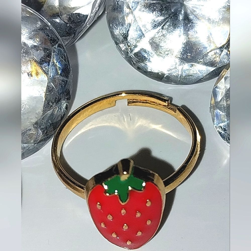 Super cute girls jeweled adjustable ring - Picture 3 of 5